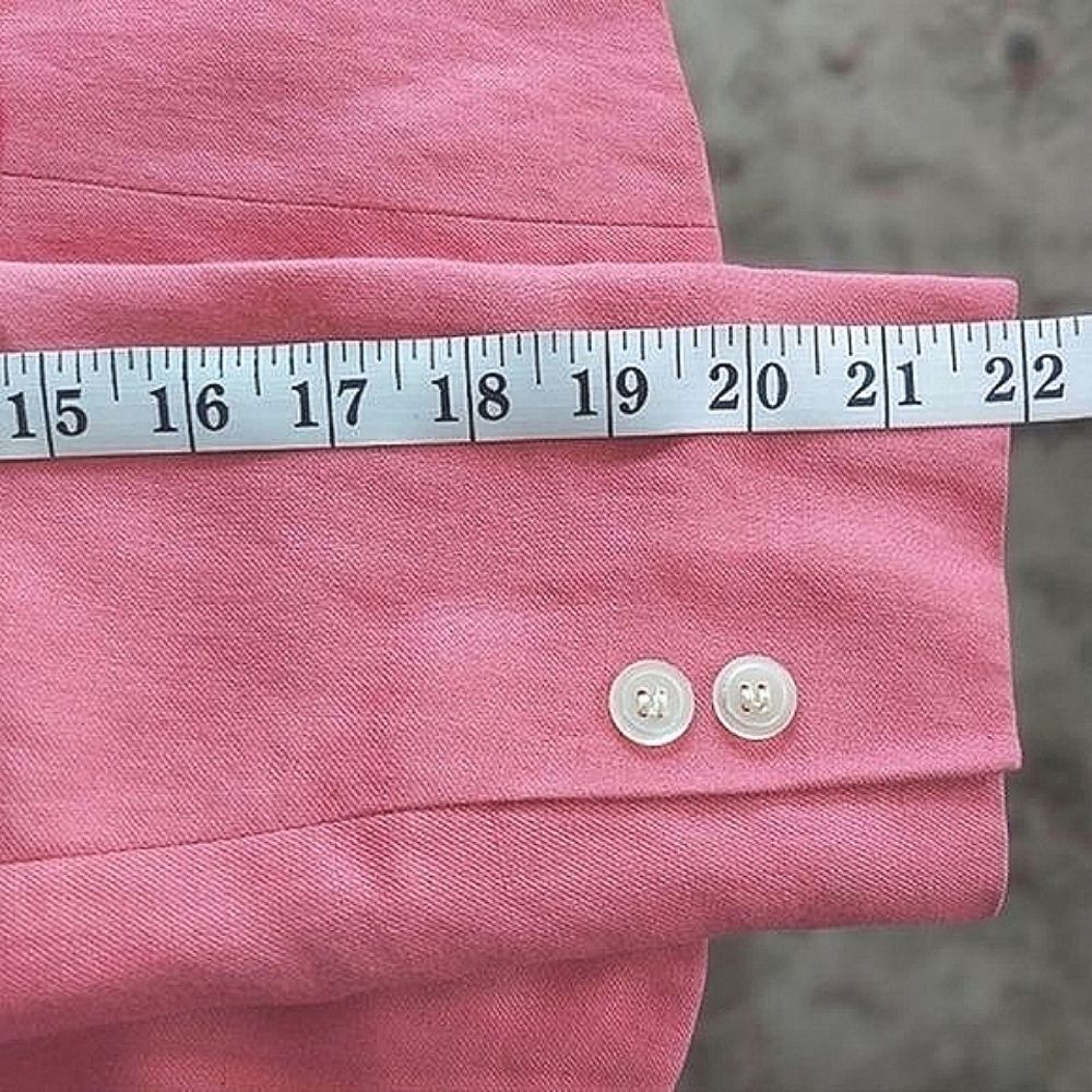 Vtg Anne Taylor rose pink linen blend blazer - Picture 12 of 13